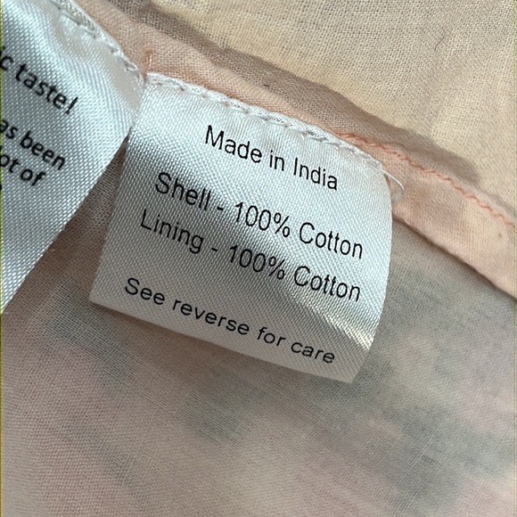 Rococo Sand M Mimi Wrap Dress Pink Watercolor Artsy Puffy Shoulder‎ 100% Cotton - Picture 8 of 16